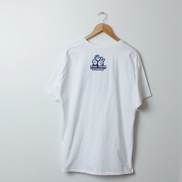 Bud Light Shirt Mens XL White Rock Paper Scissors Beer Tee - Picture 2 of 5